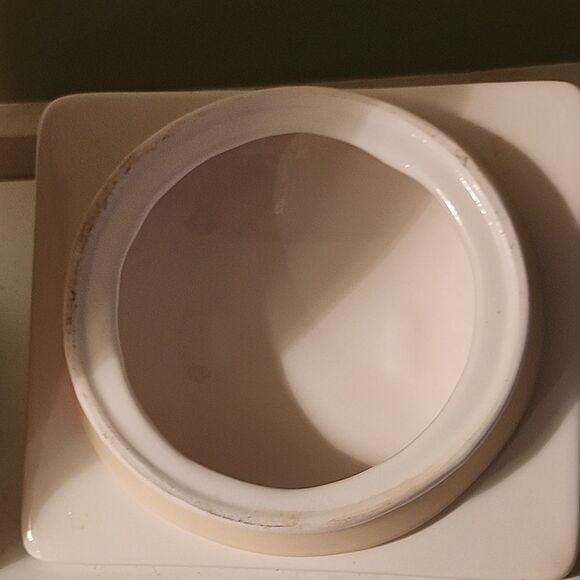 Cherry Pattern Ceramic Canister with Blue Accents - Picture 10 of 11